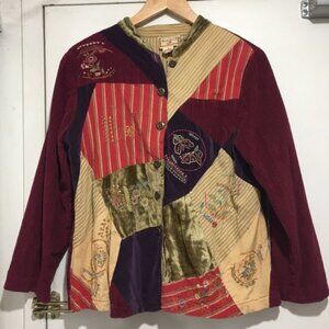 VINTAGE APRIL CORNELL PATCHWOK JACKETS SIZE S